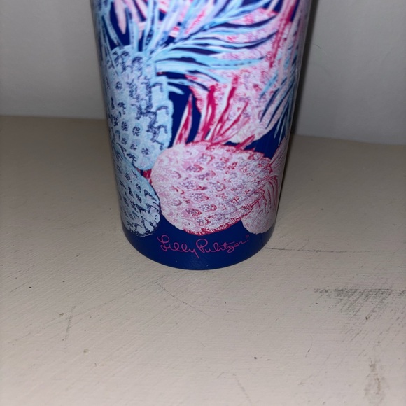 Lilly Pulitzer Blue and Pink Pineapple Tumbler - Picture 2 of 7
